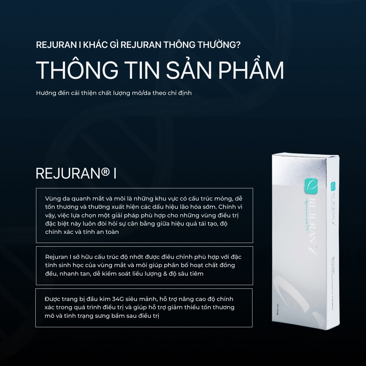 Rejuran I (Hộp trắng) – Tiêm Tăng Sinh Chuyên Biệt Cho Vùng Da Siêu Mỏng