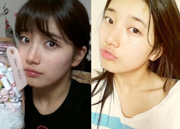 Cận cảnh mặt mộc xinh đẹp, làn da căng sáng của Suzy.